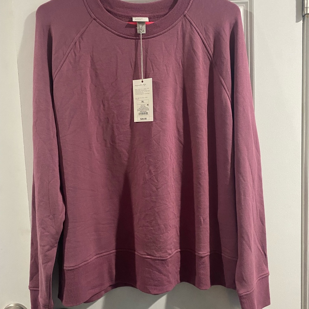 A New Day Grape Long Sleeve Sweatshirt